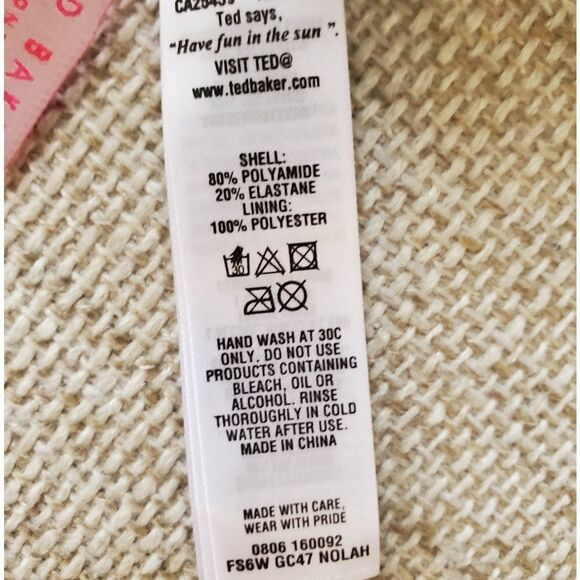 NEW Ted Baker Nolah Rope Tie One-Piece Swimsuit - Picture 14 of 14